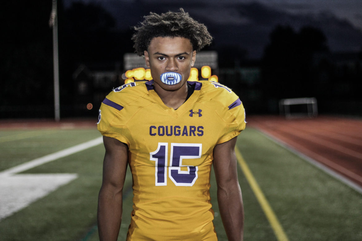 Slippery Rock’s Commit Qaadir Dixon talks with Joe Gaiter